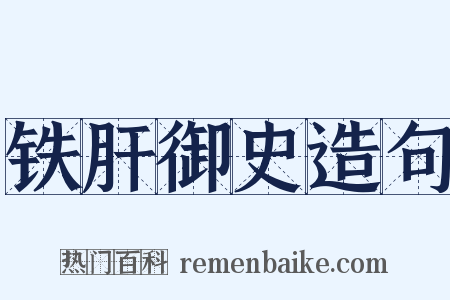 铁肝御史造句是什么意思的图片